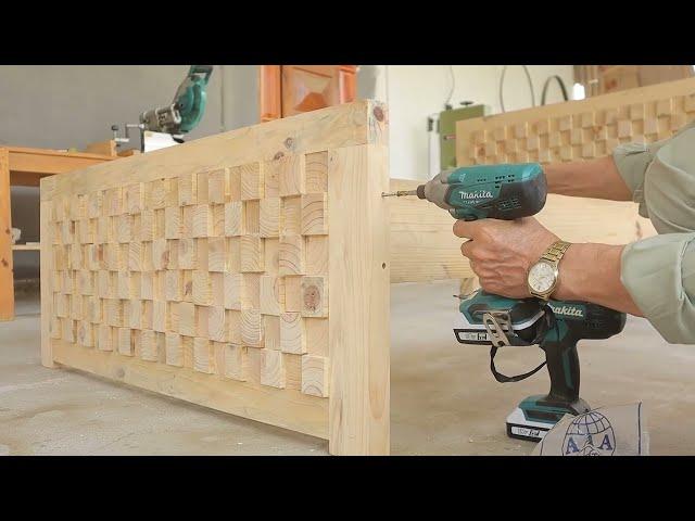 Excellent woodworking creations // A Bed With An Extremely Attractive Design