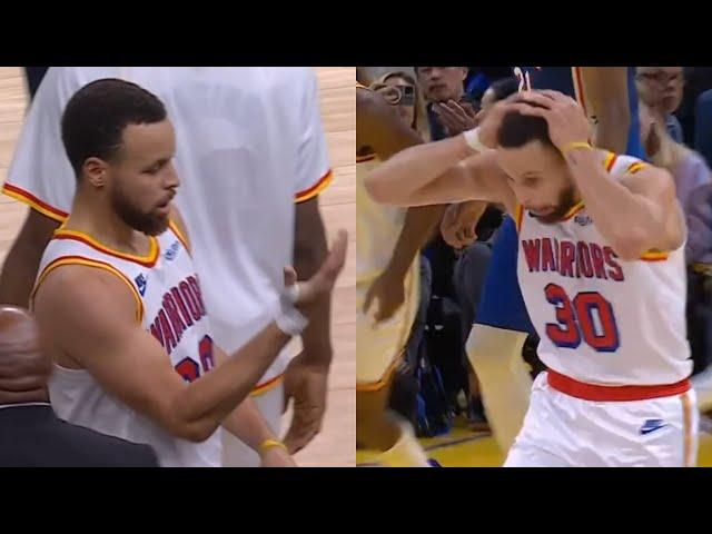 Steph Curry shocks himself after he can't miss from 3 going 8/8 vs 76ers