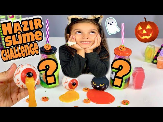 Hazır Slime Challenge Yaptık Alışveriş Neler Aldık Halloween Slime