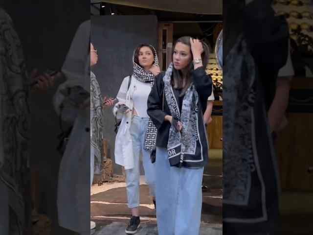 Elegant Iranian Women Shopping in a Luxury Mall