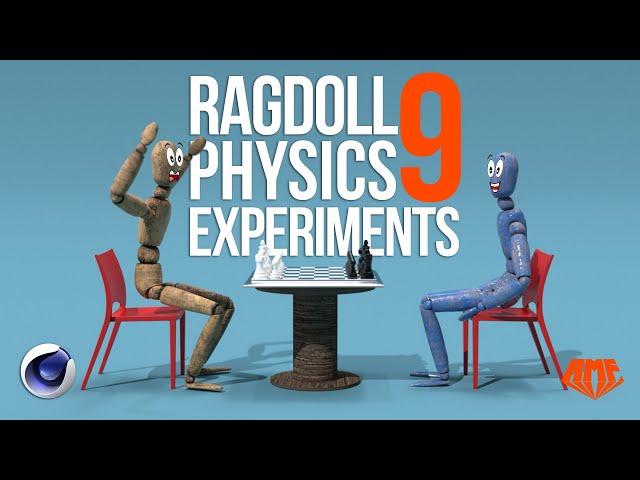 RagDoll Physics Experiments 9 | Physics and Rag Doll fun in Cinema 4D