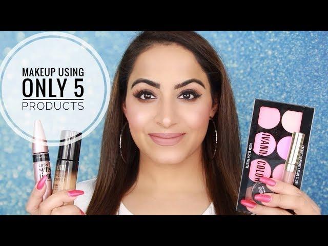 ONLY 5 PRODUCTS EVERYDAY MAKEUP TUTORIAL (HINDI) | DEEPTI GHAI SHARMA