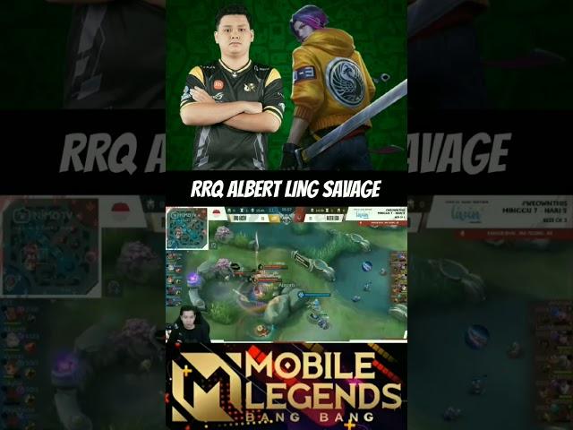 RRQ Albert ling fast hand savage moment in m3 tournament  #rrqalbert #ling #mlbb #shorts