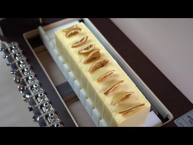 Cutting soap with a 12 wire Woodskin cutter