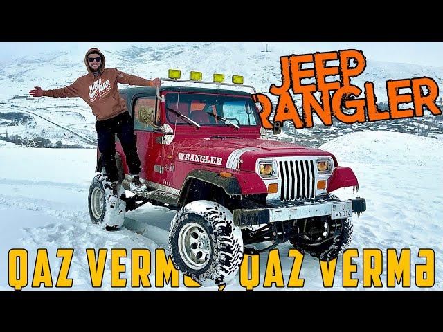 Jeep Wrangler ilə qarda gedə bilməmək | Qarlı video