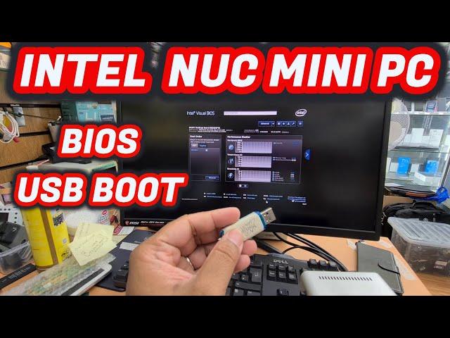 How To Get Into Bios USB Boot Intel Nuc Mini Pc