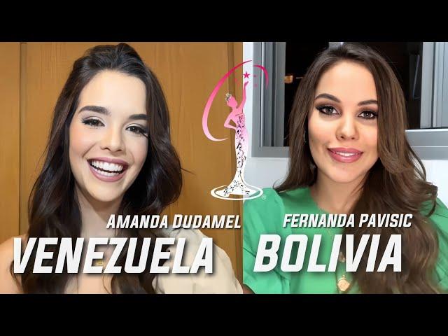 ¿Favoritas en Miss Universo? Amanda Dudamel Miss Venezuela y Miss Bolivia Fernanda Pavisic