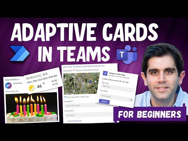 Adaptive Cards in Microsoft Teams using Power Automate | Beginners Tutorial