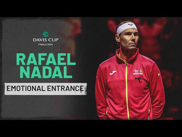 Emotional Rafael Nadal Walks Onto Court in Malaga  Davis Cup Finals 2024