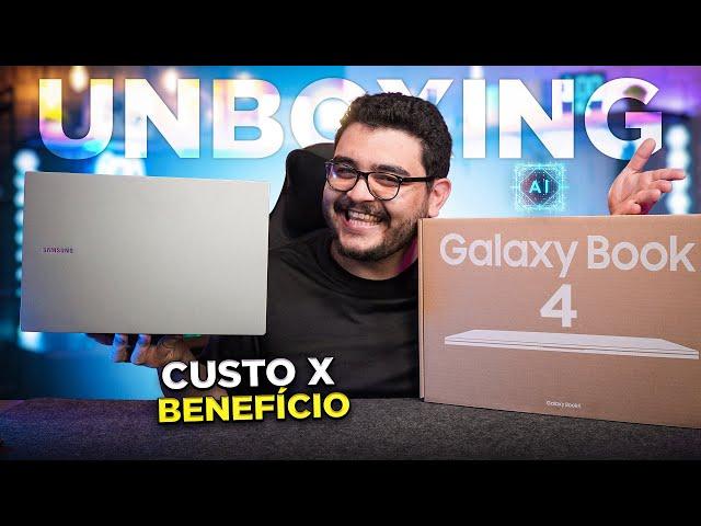 Notebook Samsung GALAXY BOOK 4 Unboxing e análise completa VALE A PENA?