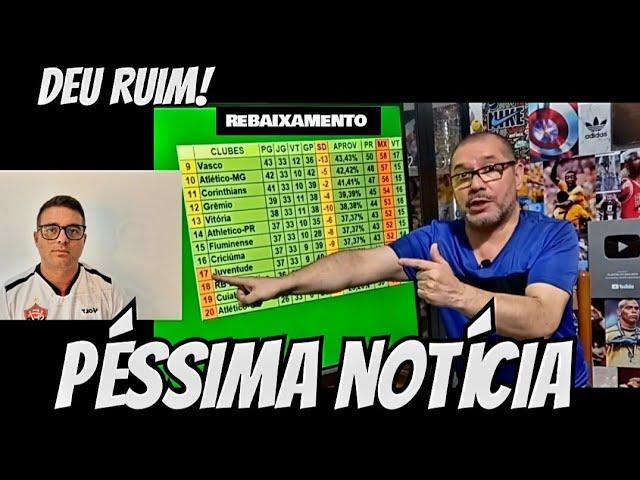 ALERTA LIGADO PRA GERAL, A BRIGA ACIRROU, DO VASCO PRA BAIXO, TODO MUNDO EM PERIGO NO BRASILEIRÃO