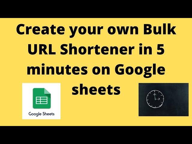 How to Convert a Long URL to a Short URL in Google Sheets