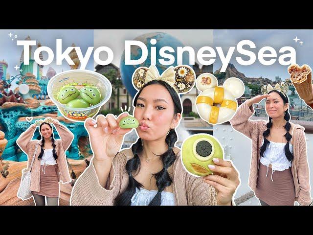 A full day at Tokyo DisneySea! 🪸 Trying every Food & Ride | Japan Travel Vlog