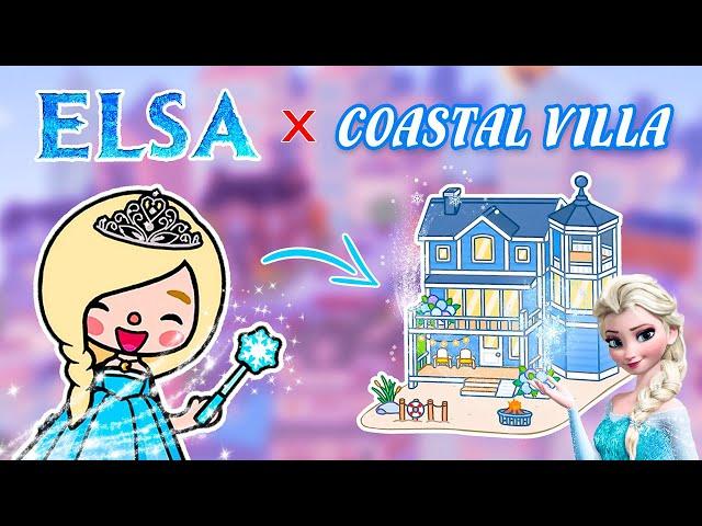 Aesthetic Coastal Villa Beach House ️ Elsa's Dream Home Toca Boca House Ideas | Toca Life World