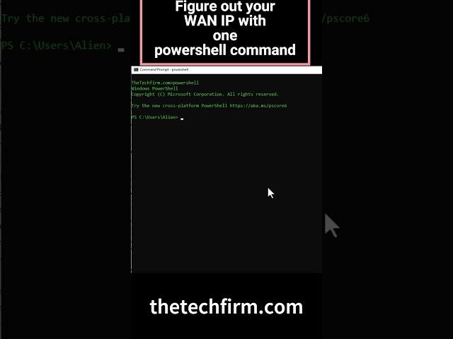 Determine Your WAN IP with one Powershell command