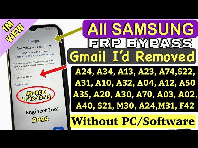 Finally New Method 2025|All Samsung FRP Bypass Tool Android 12/13/14 NO *#0*# Google Account Bypass