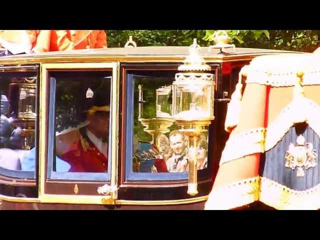 Prince Edward, Duke of Kent accompanies Queen Elizabeth II