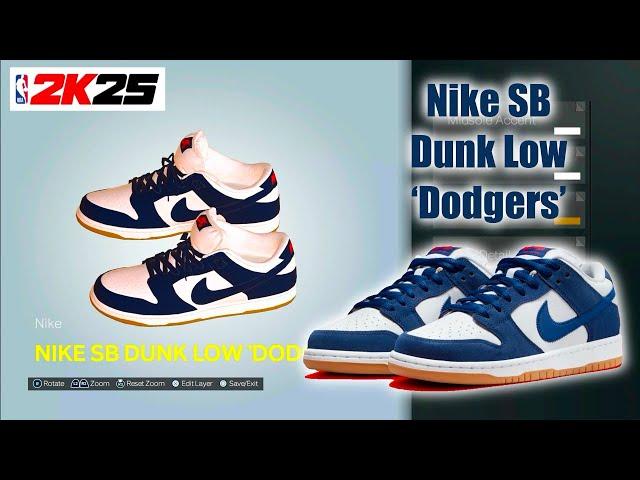 NBA 2K25 Shoe Creator - Nike SB Dunk Low Dodgers