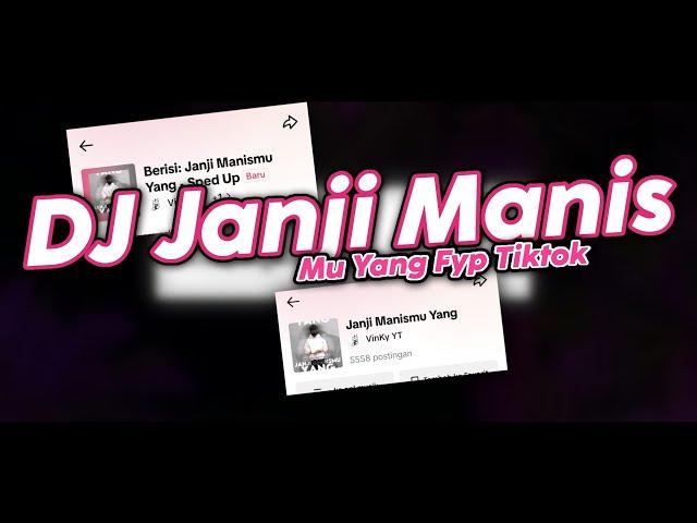 DJ JANJI MANISMU YANG X RUTINITAS RADONG MENGKANE FYP TIKTOK