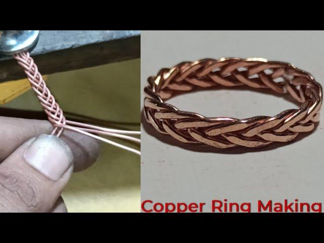 Copper Wire Ring Making. Copper Ring Making Finger Green. AR Jewellery।