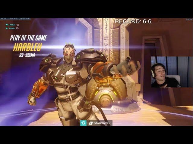 Overwatch Harbleu Showing His Sick Sigma Gameplay Skills -POTG-