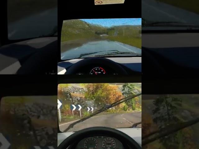 Rain Assetto corsa VS Forza Horizon #shorts