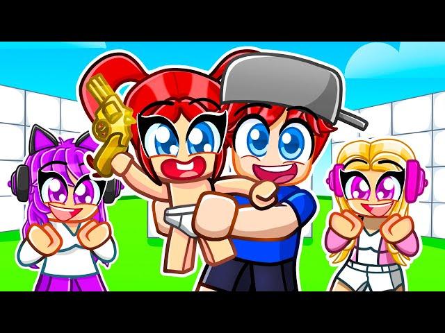 BABY SISTER Meets My CRAZY FANGIRLS in Roblox Rivals!