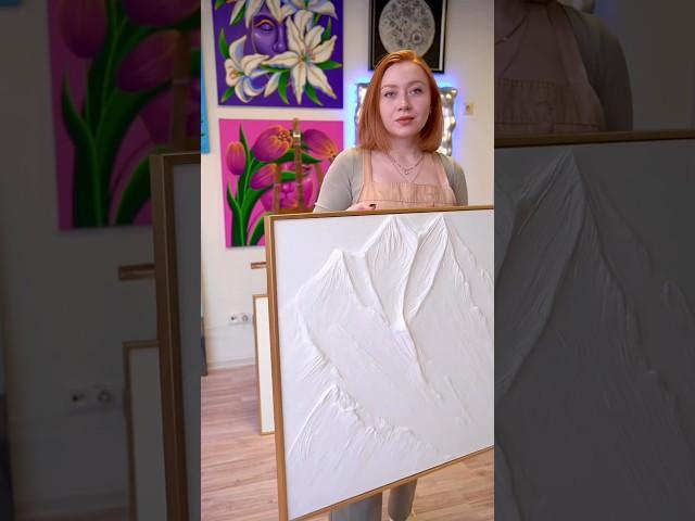 Этапы создания рельефной картины | Горы ️ #текстурнаяпаста #картинавинтерьер #рельеф #художник