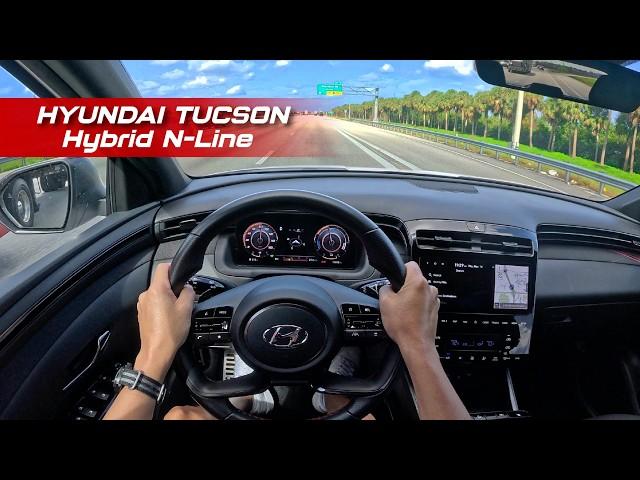 POV 2024 Hyundai Tucson Hybrid N-Line - Test Drive Silent Review