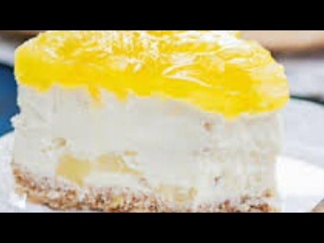 طريقة عمل تشيز كيك  الأناناس البارد How to do pine apple cake soft and juicy pine apple cake