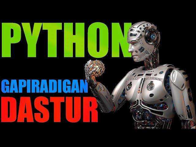 PYTHON  DASTURLASH TILIDA  OVOZLI DASTUR | GAPIRADIGAN DASTUR | JARVIS