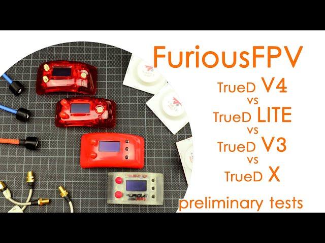 FuriousFPV goggle module comparison - TrueD V4 vs TrueD LITE vs TrueD V3 vs TrueD-X (preliminary)