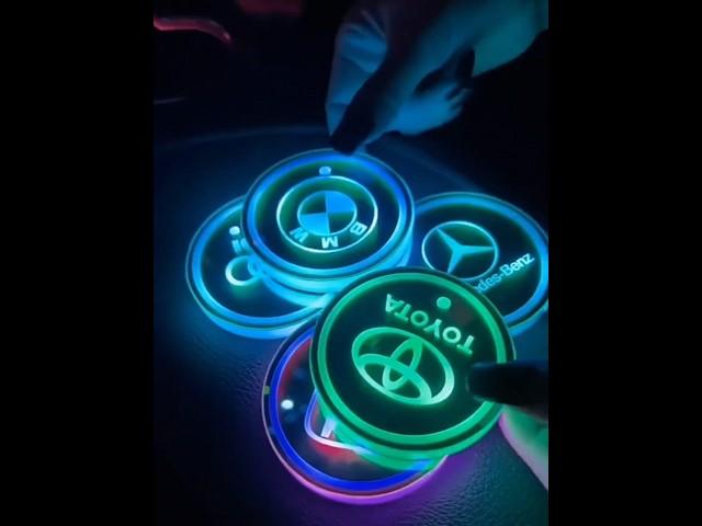 Automobile LED Illuminated Multi-color cup holder - Find it here at PRESTIGE!