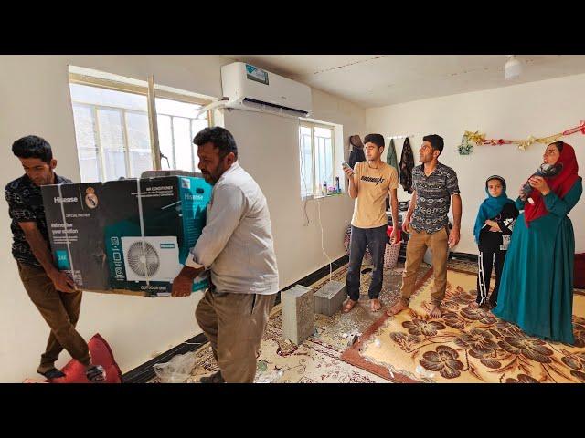 A Delightful Day: Installing an Air Conditioner with Ali's Nomadic Family