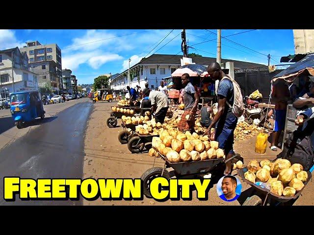 WALKAROUND FREETOWN CITY DOWNTOWN  Vlog 2022 - Explore With Triple-A