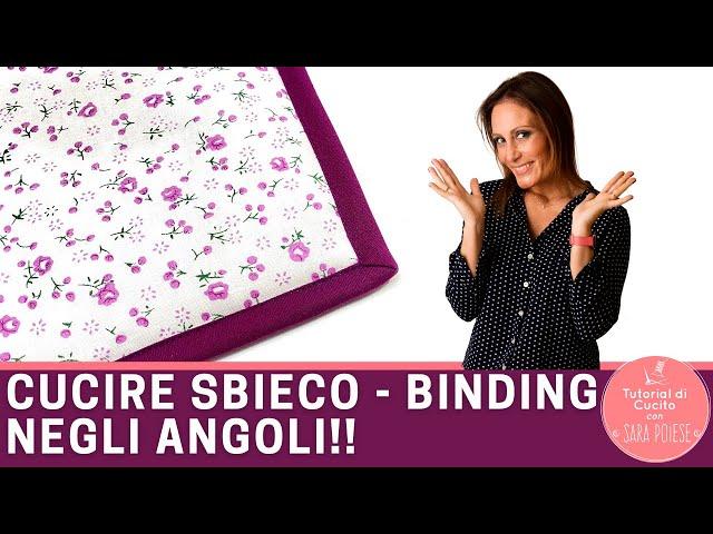 Cucire sbieco negli angoli - binding finishing | in sartoria con Sara Poiese