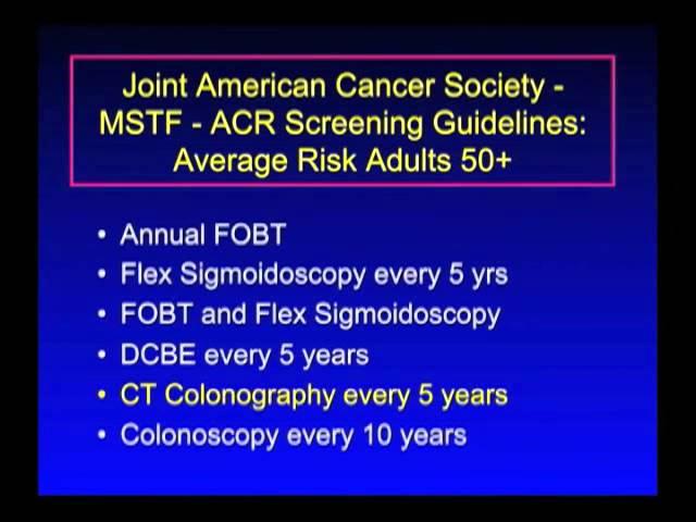 UCSF Radiology: Diagnostic Imaging Guidelines for Colon Cancer
