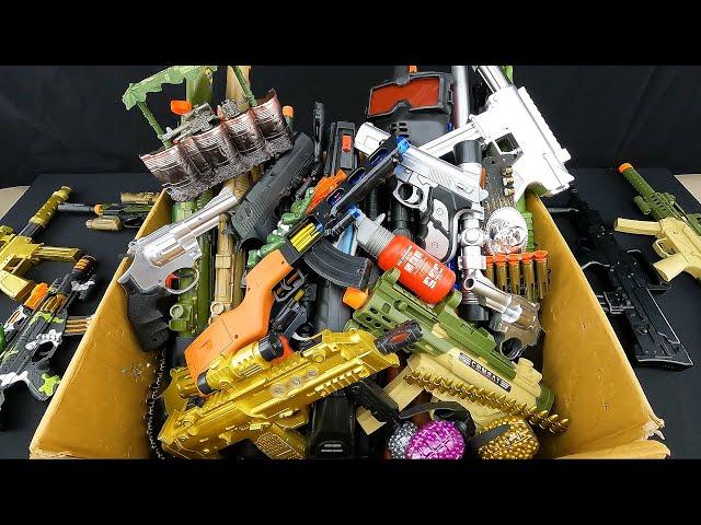 Cardboard Box of Toy Guns, Military Weapons, Drill Special Guns And Equipment