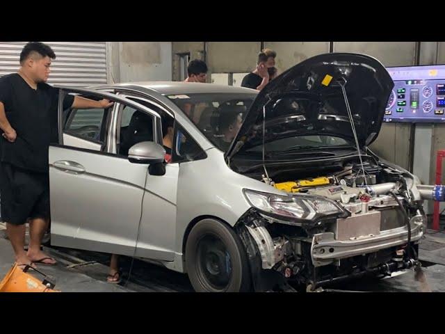 326hp K24 All-Motor Honda Jazz GK Dyno Testing