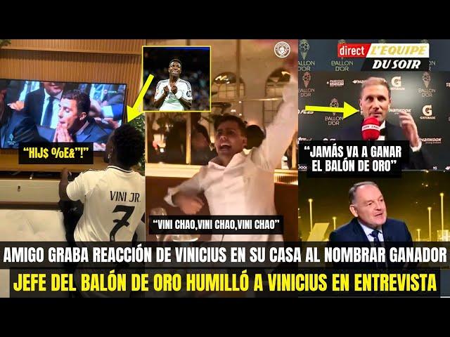 GRABAN LOCA REACCIÓN DE VINICIUS EN SU CASA AL PERDER BALÓN DE ORO RODRI SE BURLA DE ÉL, LO HUMILLAN