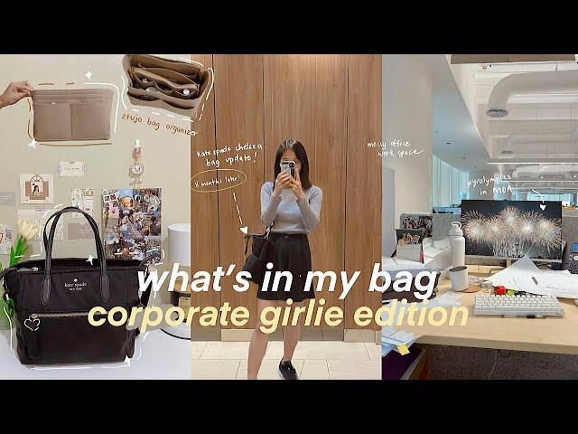 work vlog | what’s in my bag (KS update) ft ztujo + 9-5 work week of a corporate girlie weyatoons