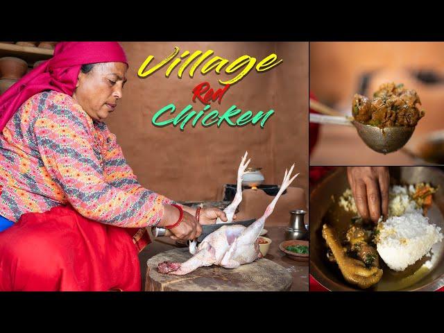 Nepali Village RED COUNTRY Chicken Curry | लोकल भालेको मासु पकाउने तरिका | Kanchhikitchen