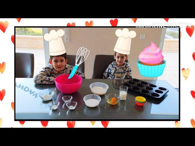 Danyel & Deniz backen Geburtstagsmuffins, Danyel & Deniz bake birthday muffins, nefis kek yapıyoruz