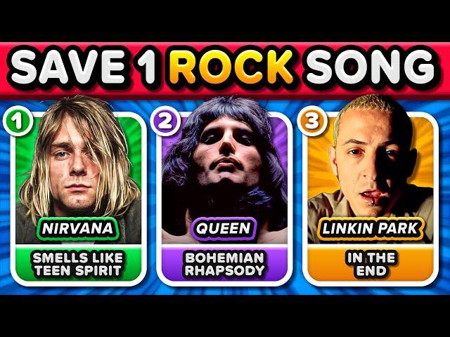 SAVE 1 ROCK SONG: The Best ROCK Bands of All Time  | Music Quiz