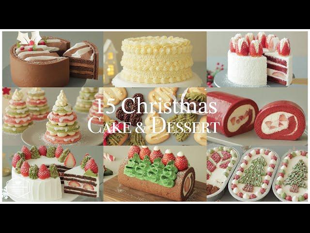 15가지크리스마스 케이크&디저트 레시피 모음.zip : 15 Christmas Cake&Dessert Recipe |홈베이킹 영상 Baking Video| Cooking tree