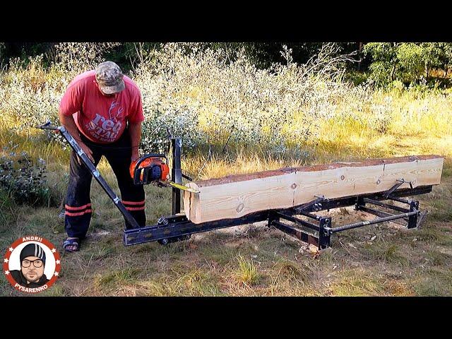 50 Dollars | Homemade Portable Shainsaw Sawmill | «Buyer video» ⬇️ +DXF Plans ⬇️