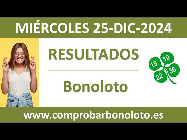 Resultado del sorteo Bonoloto del miercoles 25 de diciembre de 2024