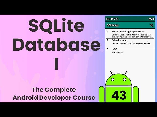 Android SQLite Database part 1 | Android Tutorial #43