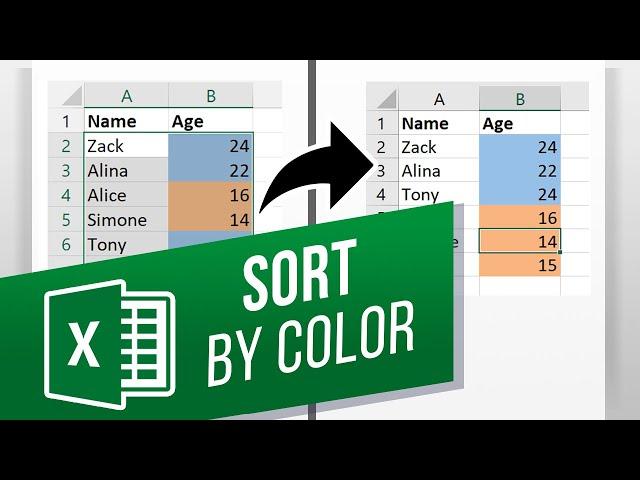 How to Sort By Color in Excel | How to Sort By Cell Color in Excel