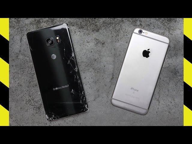 Galaxy Note 7 vs. iPhone 6S Drop Test!